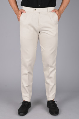 MANCREW Regular Fit Men Beige Trousers