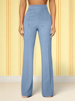 Anitafashion Comfort Fit, Regular Fit Women Light Blue Trousers