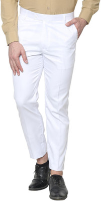 AD & AV Regular Fit Men White Trousers
