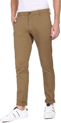 U.S. POLO ASSN. Regular Fit Men Brown Trousers