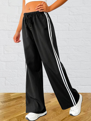 Daphne Maurier Loose Fit Women White, Black Trousers