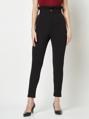 UNICUS APPAREL Straight Fit Women Black Trousers