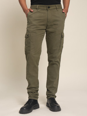 Roadster Slim Fit Men Green Trousers