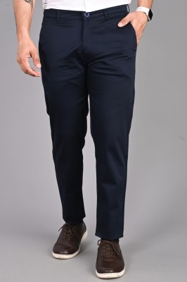 FUBAR Slim Fit Men Dark Blue Trousers