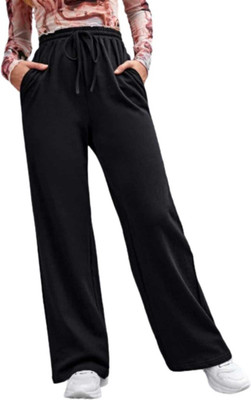 MS BOTTOM Regular Fit Women Black Trousers