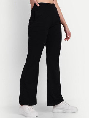 NEXT ONE Flared Women Black Trousers