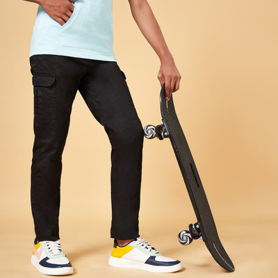 Coolsters by Pantaloons Regular Fit Boys Black Trousers