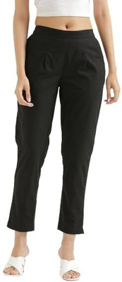ZIBHI Regular Fit Women Black Trousers