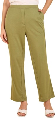 Zelena Regular Fit Women Green Trousers