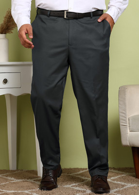 METRONAUT PLUS Regular Fit Men Black Trousers
