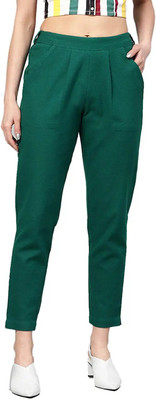 Gianna Regular Fit Women Green Trousers
