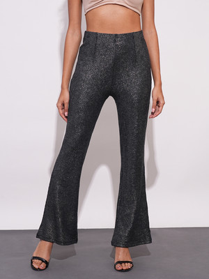 Globus Flared Women Black Trousers