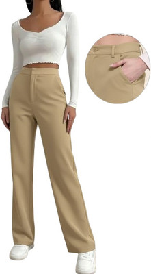 ruhasti Loose Fit Women Black Trousers