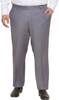 JOHN PRIDE Regular Fit Men Grey Trousers
