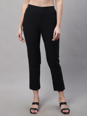 CANTABIL Regular Fit Women Black Trousers