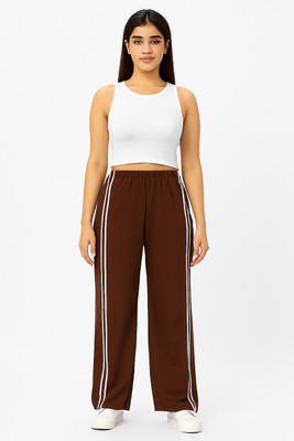 AKSM Comfort Fit Women Brown Trousers
