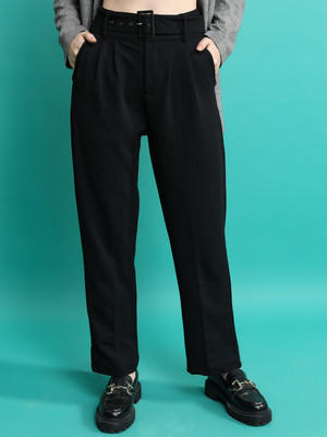 Tokyo Talkies Regular Fit Women Black Trousers