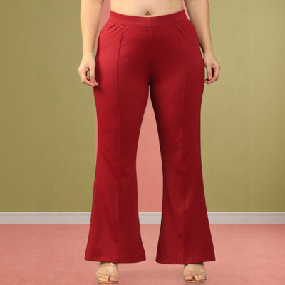 nitafashion Loose Fit Women Maroon Trousers