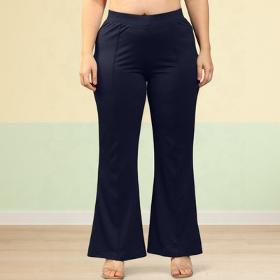Anitafashion Loose Fit Women Dark Blue Trousers