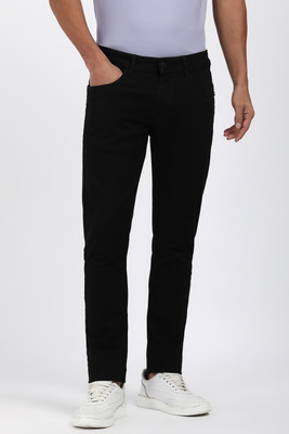 PETER ENGLAND Regular Fit Men Black Trousers