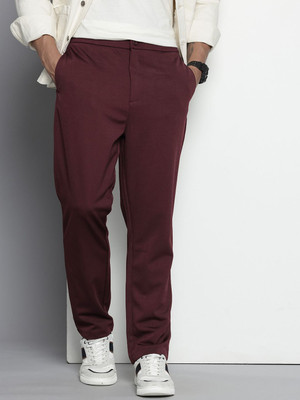 The Indian Garage Co. Relaxed Men Maroon Trousers