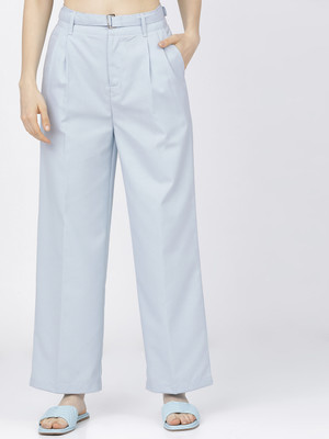 Tokyo Talkies Flared Women Blue Trousers