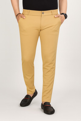 VISHAL Slim Fit Men Khaki Trousers