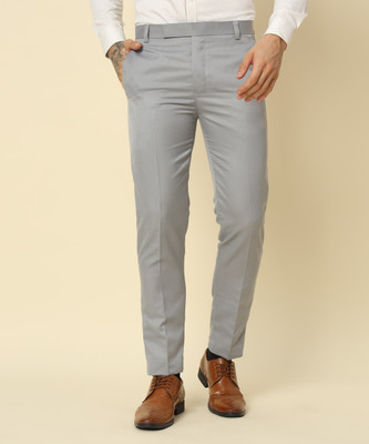 TDE Regular Fit Men Grey Trousers