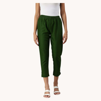 INDIANRANG Regular Fit Women Dark Green Trousers