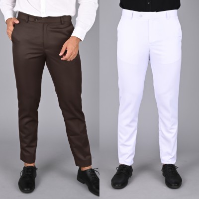 MANCREW Regular Fit Men White Trousers