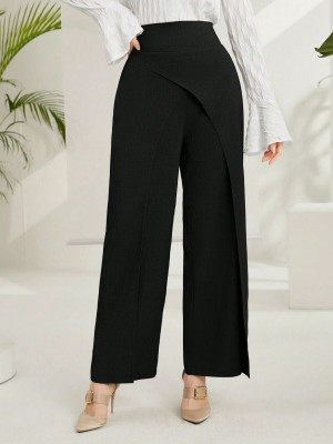 Leriya Fashion Slim Fit Women Black Trousers