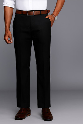 Sylora Straight Fit Men Black Trousers
