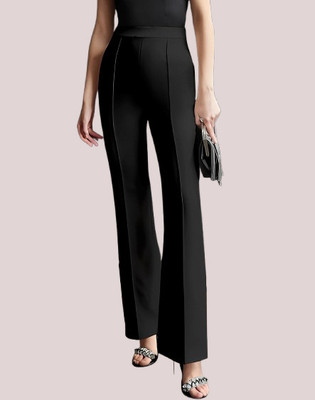 HouseOfCommon Regular Fit Women Black Trousers