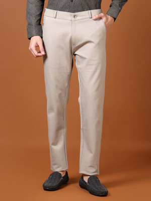 V-MART Regular Fit Men Beige Trousers