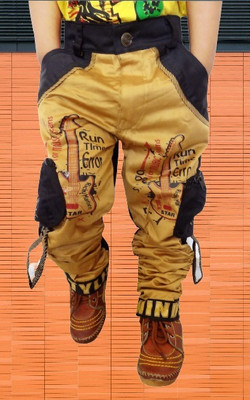 AD & AV Regular Fit Boys Gold Trousers