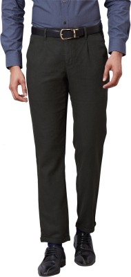 Raymond Slim Fit Men Dark Green Trousers