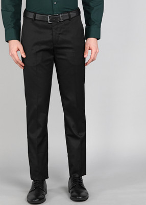 ARROW Regular Fit Men Black Trousers