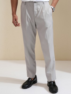 HIGHLANDER Tapered Men Grey Trousers