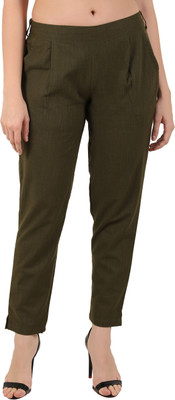 SVK Etail Regular Fit Women Green Trousers