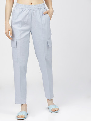 Tokyo Talkies Regular Fit Women Blue Trousers
