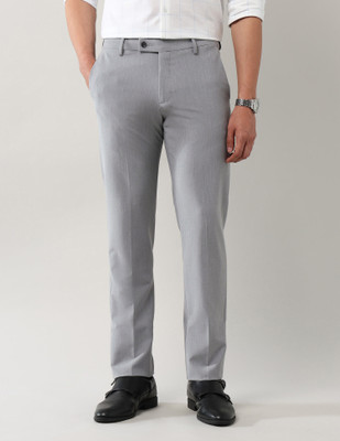 ARROW Regular Fit Men Grey Trousers