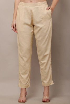 Riptide Regular Fit Women Cream Trousers