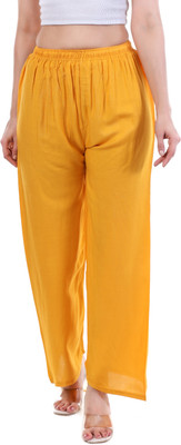 tpf Loose Fit Women Yellow Trousers