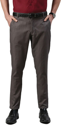 WHITE HEART Slim Fit Men Grey Trousers