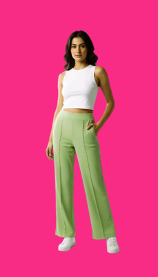 LAXMISPORTS Straight Fit Women Green Trousers