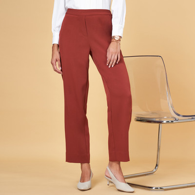 Annabelle by Pantaloons Regular Fit Women Brown Trousers