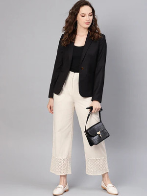 Amira's Regular Fit Women White Trousers