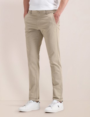 U.S. POLO ASSN. Slim Fit Men Beige Trousers