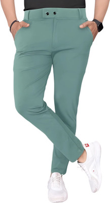 THE SAVIRA FASHION Straight Fit Men Light Green Trousers