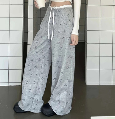 SIXTEENLINES Loose Fit Women Grey Trousers